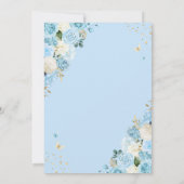 Cinderella Blue Fairytale Princess 16 . Geburtstag Einladung (Rückseite)