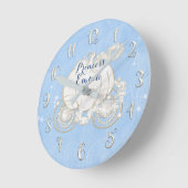 Cinderella Blue Princess Sparkriage Custom Runde Wanduhr (Winkel)