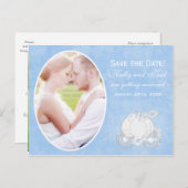 Cinderella Blue & Silver Carriage Foto Postcard Ankündigungspostkarte (Vorne/Hinten)