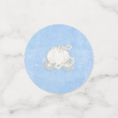 Cinderella Carriage Coach Blue & Gold Mairy Tale Konfetti (Klein Vorderseite)