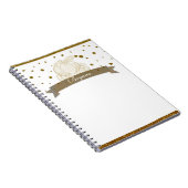 Cinderella Carriage Gold Glitzer Dots Notebook Notizblock (Rechte Seite)