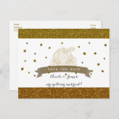 Cinderella Carriage Gold Glitzer Save the Date Ankündigungspostkarte (Vorne/Hinten)