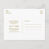 Cinderella Carriage Gold Glitzer Save the Date Ankündigungspostkarte (Rückseite)