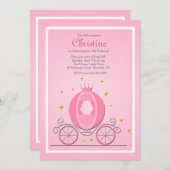 Cinderella Carriage Invasion Einladung (Vorne/Hinten)