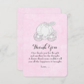 Cinderella Carriage Pink Storybook Danke Karte (Vorne/Hinten)