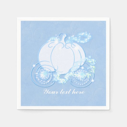 Cinderella Carriage Storybook Princess Napkins Serviette (Vorderseite)