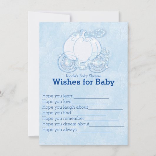 Cinderella Carriage Wish for Baby Shooting Game Einladung (Vorderseite)