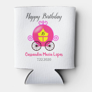 Cinderella Coach Girl Birthday Can Cooler Gefallen Dosenkühler