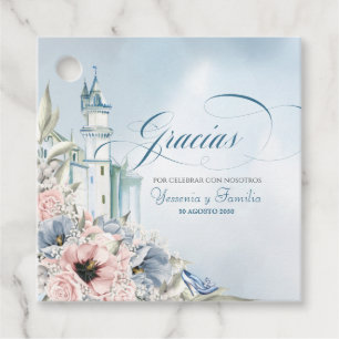 Cinderella Fairy Tale Light Blue Pink Spanisch Geschenkanhänger