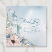 Cinderella Fairy Tale Light Blue Pink Vielen Dank Geschenkanhänger (Vorderseite)