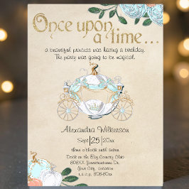 Cinderella Fairy Tale Princess Carriage Einladung