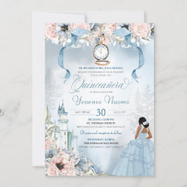 Cinderella Fairy Tale Princess Castle Quinceanera Einladung