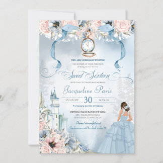 Cinderella Fairy Tale Princess Sweet 16 Geburtstag Einladung