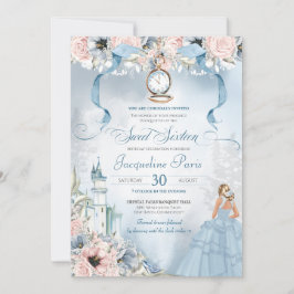 Cinderella Fairy Tale Princess Sweet 16 Geburtstag Einladung