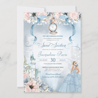 Cinderella Fairy Tale Princess Sweet 16 Geburtstag Einladung