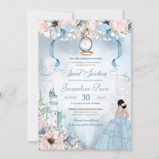 Cinderella Fairy Tale Princess Sweet 16 Geburtstag Einladung