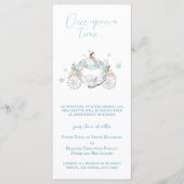 Cinderella Fairytale Carriage Menükarte (Vorderseite)