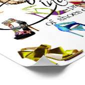 Cinderella Funny Niedliches Zitat Schuhe Kunstpost Poster (Ecke)