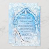 Cinderella Glass Slipper Einladung (Vorne/Hinten)