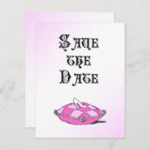 Cinderella Glass Slipper Pink Hochzeitsankündigung Save The Date (Vorne/Hinten)