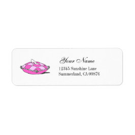 Cinderella Glass Slipper Pink Pillow Label