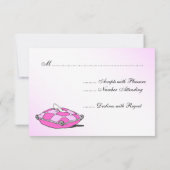Cinderella Glass Slipper Pink RSVP Karten (Rückseite)