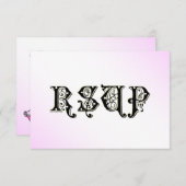 Cinderella Glass Slipper Pink RSVP Karten (Vorne/Hinten)