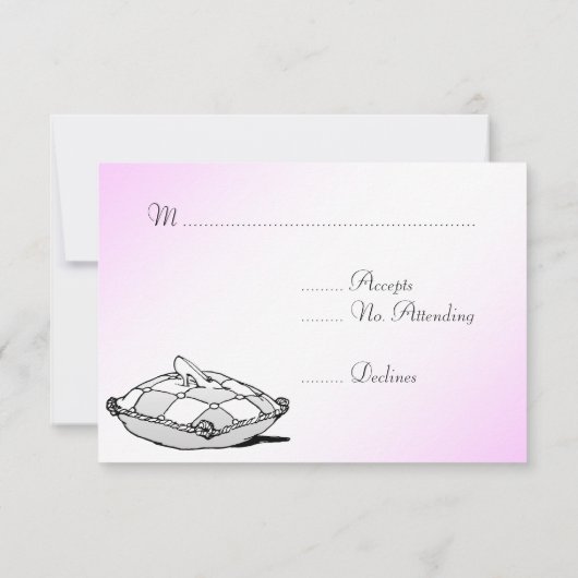 Cinderella Glass Slipper RSVP Cards (Rückseite)