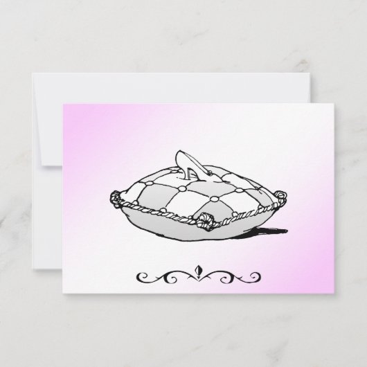 Cinderella Glass Slipper RSVP Cards Karte (Vorderseite)