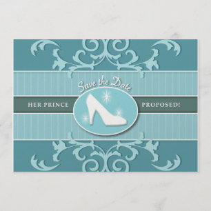 Cinderella Glass Slipper Save the Date