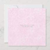 Cinderella Gold Carriage Pink Princess Einladung (Rückseite)