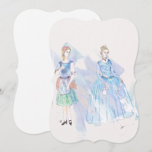 Cinderella Greeting Card Feiertagskarte (Vorne/Hinten)