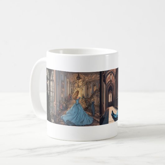 Cinderella Grimm Brothers Kaffeetasse (Vorderseite Links)