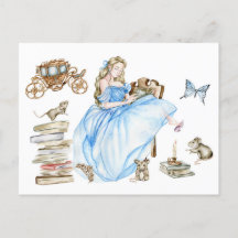 Cinderella Grüße Karte Postkarte