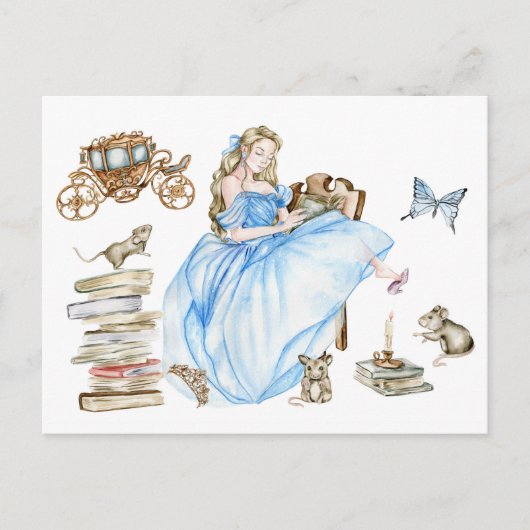 Cinderella Grüße Karte Postkarte (Vorderseite)