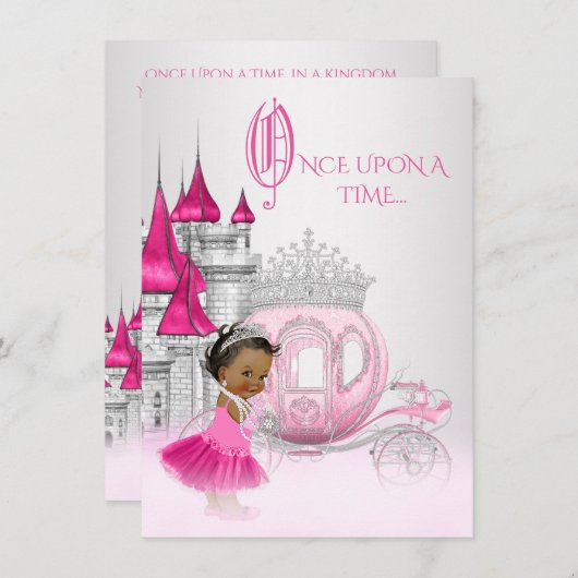 Cinderella Once Upon a Time Princess Birthday Einladung (Vorne/Hinten)