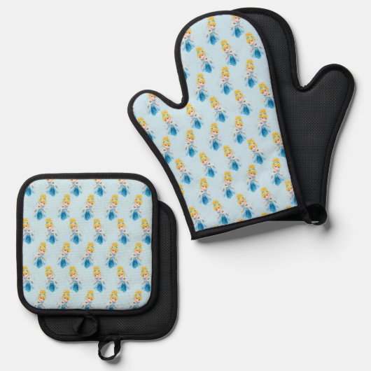 Cinderella Oven Mitt & Pot Holder Set (Vorderseite/Rückseite)