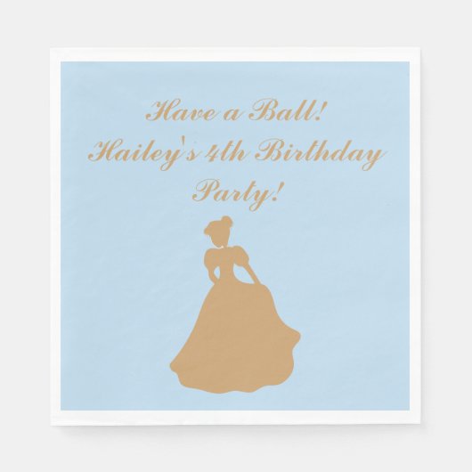 Cinderella Party Personalisiert Napkins Serviette (Vorderseite)