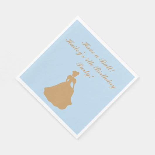 Cinderella Party Personalisiert Napkins Serviette (Ecke)