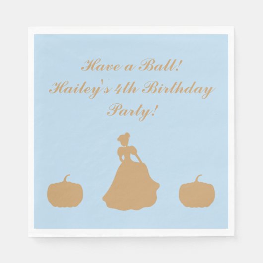 Cinderella Party Personalisiert Napkins Serviette (Vorderseite)