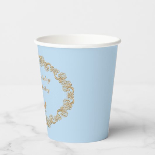 Cinderella Party Personalisiert Pappbecher (Rückseite)