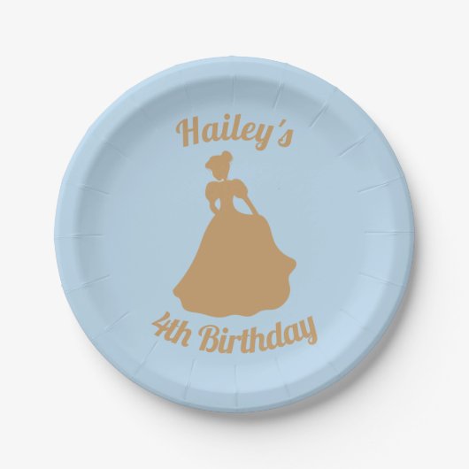 Cinderella Party Personalisierte Teller (Vorderseite)