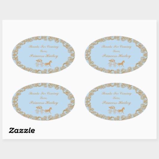 Cinderella Party Vielen Dank, Aufkleber (Blatt)