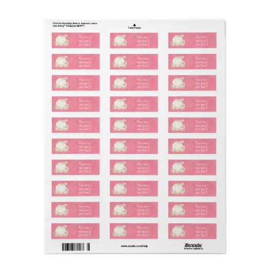Cinderella Pink Gold Carriage Royal Address Labels (Vorne)