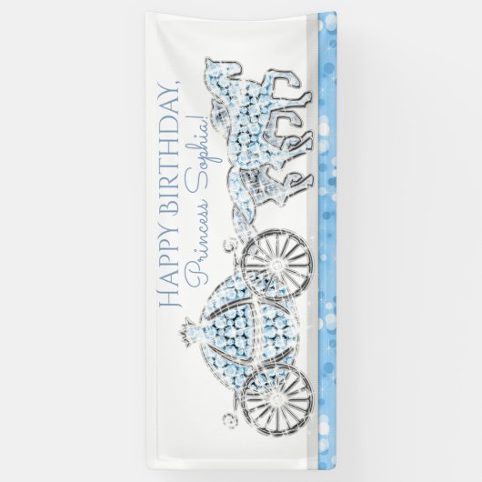 Cinderella Princess Birthday Banner (Vertikal)