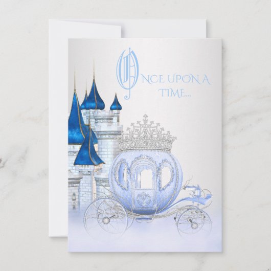 Cinderella Princess Birthday Einladung (Vorderseite)