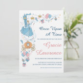 Cinderella princess birthday invitations einladung (Stehend Vorderseite)