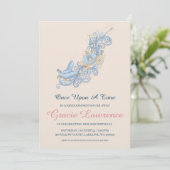 Cinderella princess birthday invitations einladung (Stehend Vorderseite)