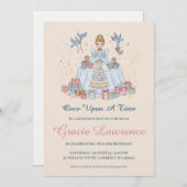 Cinderella princess birthday invitations einladung (Vorne/Hinten)