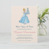 Cinderella princess birthday invitations einladung (Stehend Vorderseite)